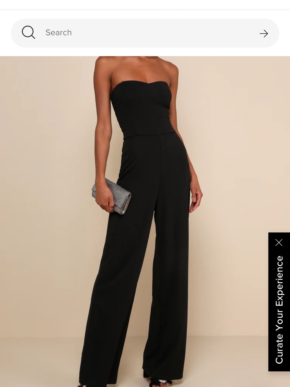 GREEN Lulus Black Strapless Wide-Leg Jumpsuit